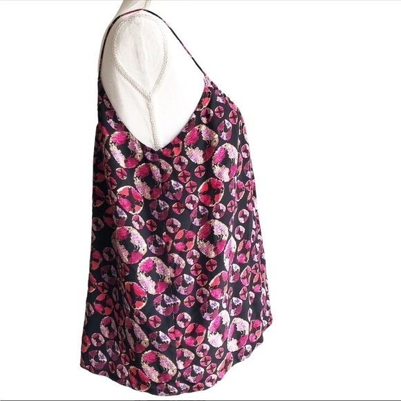 Tucker Silk Spaghetti Strap Camisole Abstract Print Size Small - Picture 8 of 11